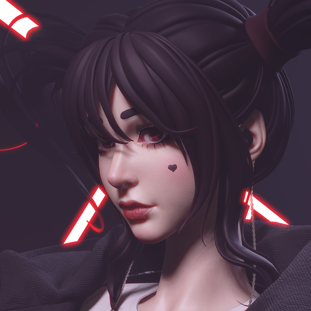 Blender EEVEE 酷女孩（图ZMjU5MzI0MDgw） - 人物/生物 - 站酷设计师小火火不是老司机原创素材 - 站酷ZCOOL