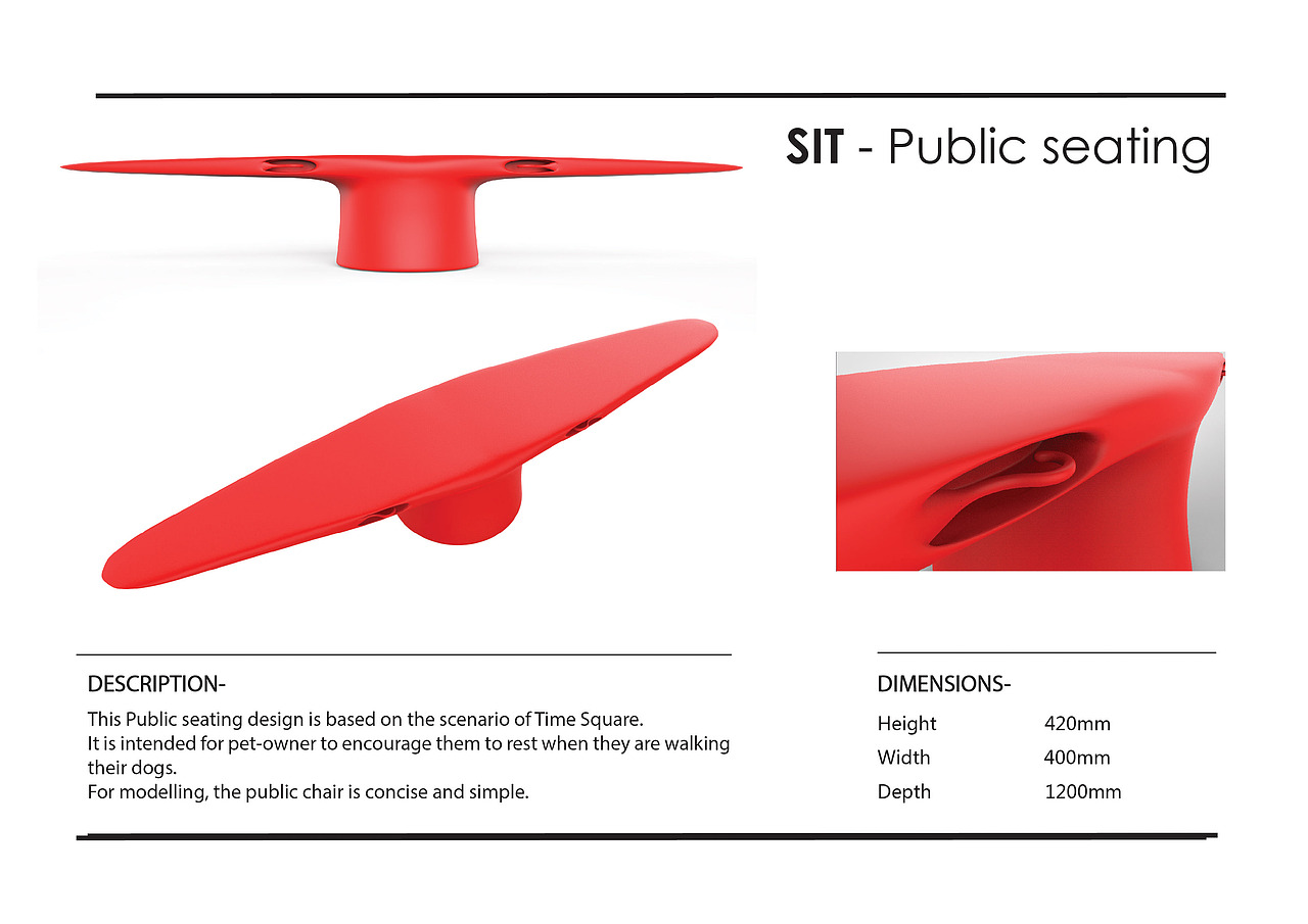 遛狗休息时的公共座椅