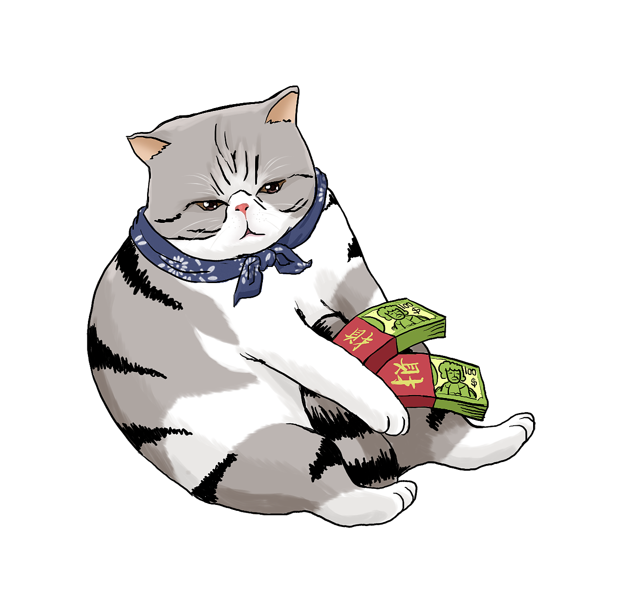 貓咪插畫(huà)（圖ZMjM2OTY1ODAw） - 商業(yè)插畫(huà) - 站酷設(shè)計(jì)師醬油好喲原創(chuàng)素材 - 站酷ZCOOL