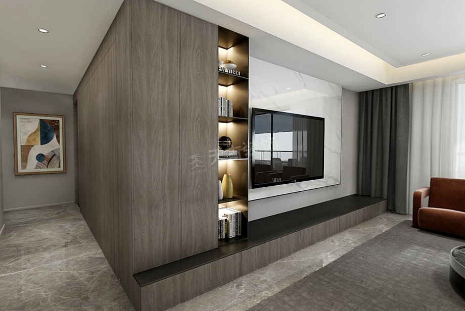华宇旭辉御璟湖山装修,灰色调现代简约设计图