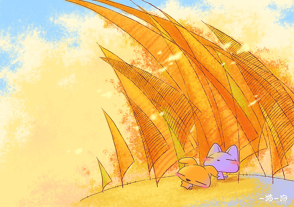 一猫一狗小心情系列之一 10篇（图ZMTIyMDgyMDA=） - 单幅漫画 - 站酷设计师油一一原创素材 - 站酷ZCOOL