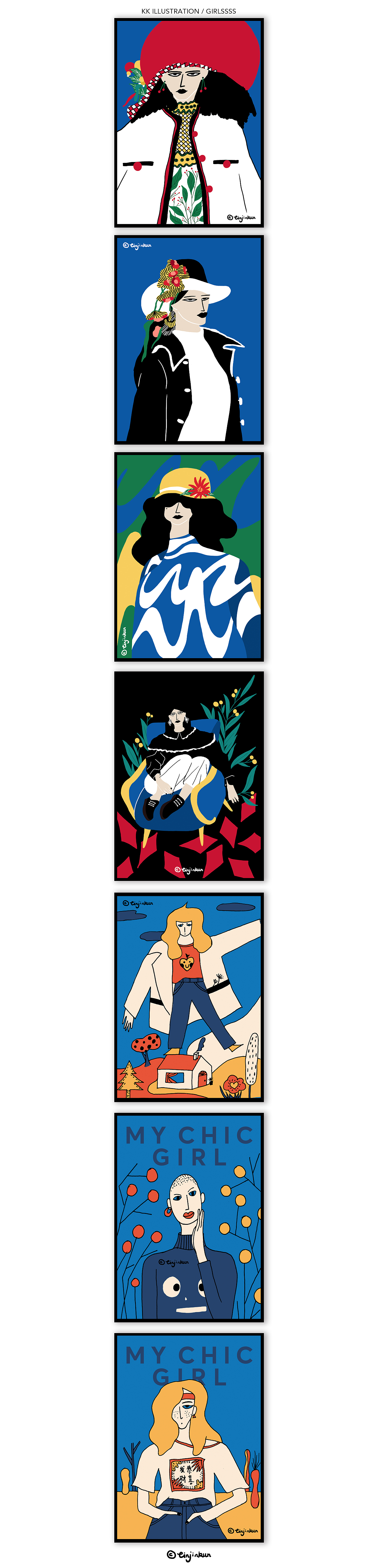 KK ILLUSTRATION / GIRLSSSS 女孩插画作品集