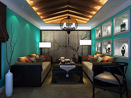 《妙莊茶藝館》成都茶藝館裝修設(shè)計(jì)案例|【古蘭設(shè)計(jì)】