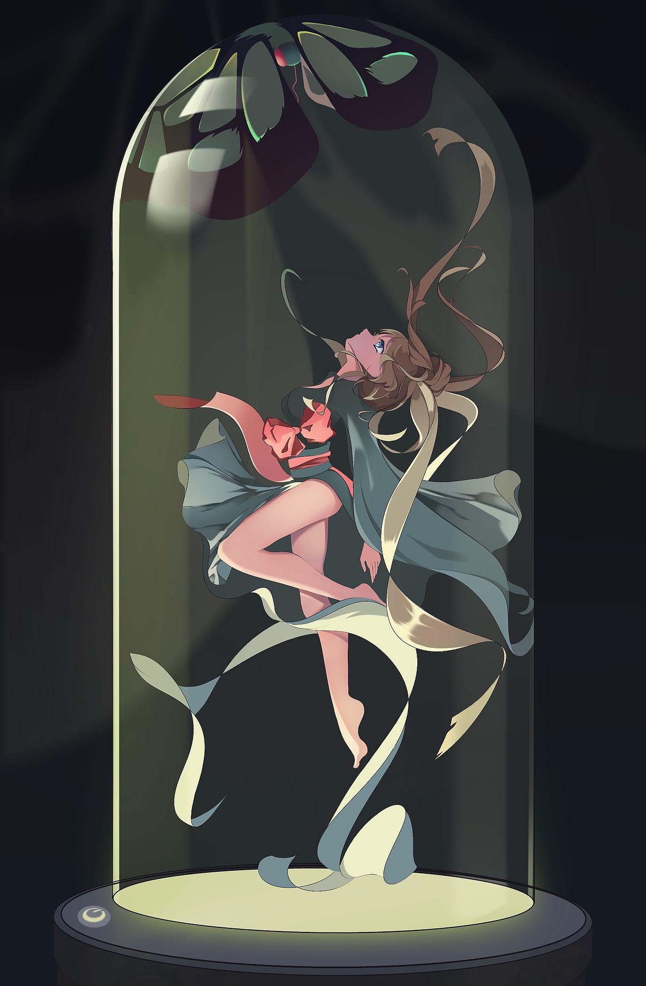 二次元原创插画“微系列•光与唱片”