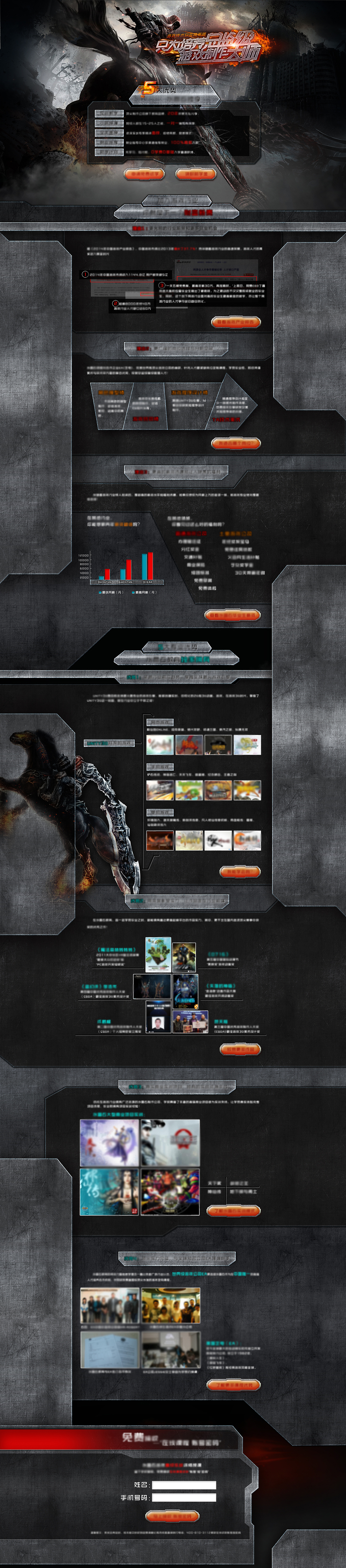 游戏招生专题页设计（图ZNDU4OTQ2MDA=） - 企业官网 - 站酷设计师BOHE芽不齐原创素材 - 站酷ZCOOL