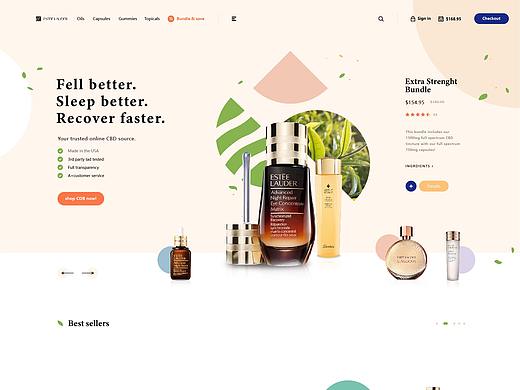 雅思兰黛网页设计