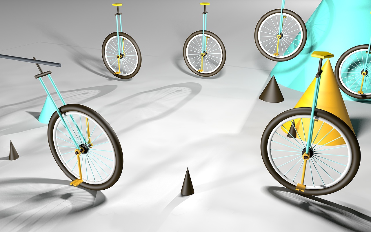 独轮车车-----C4D 练习（图ZMjIzMTU4MjI4） - 机械/交通 - 站酷设计师石榴司令原创素材 - 站酷ZCOOL