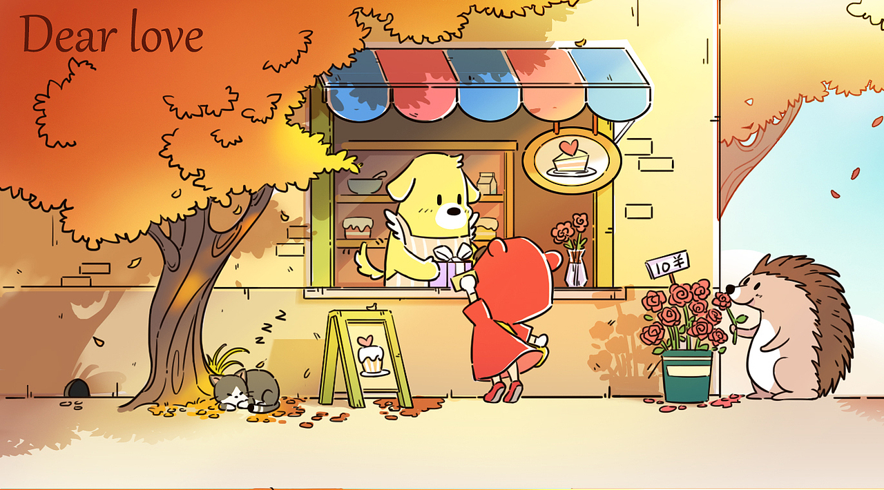 爱在路上（图ZMzA1NzMxODEy） - 艺术插画 - 站酷设计师小熊帽瑞恩原创素材 - 站酷ZCOOL