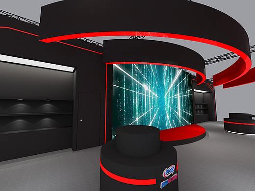 紅黑搭配展臺搭建（個人主頁-ZMzQ0ODYzOTY=） - 展陳設計 - 站酷設計師棣道展覽原創(chuàng)素材 - 站酷ZCOOL