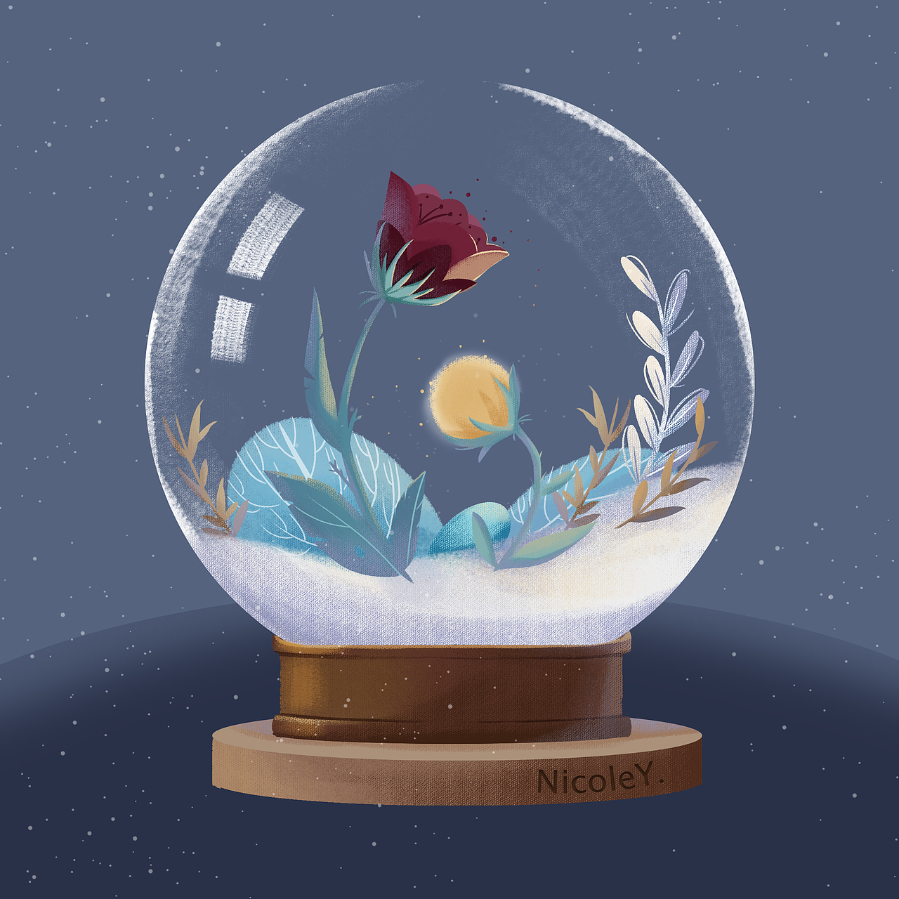 板绘插画|临摹水晶球