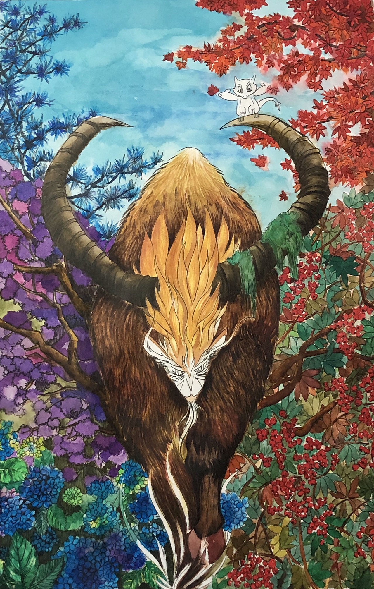 中国神话《牛身人面神》|插画|商业插画|无恙wast_原创作品-站酷zcool