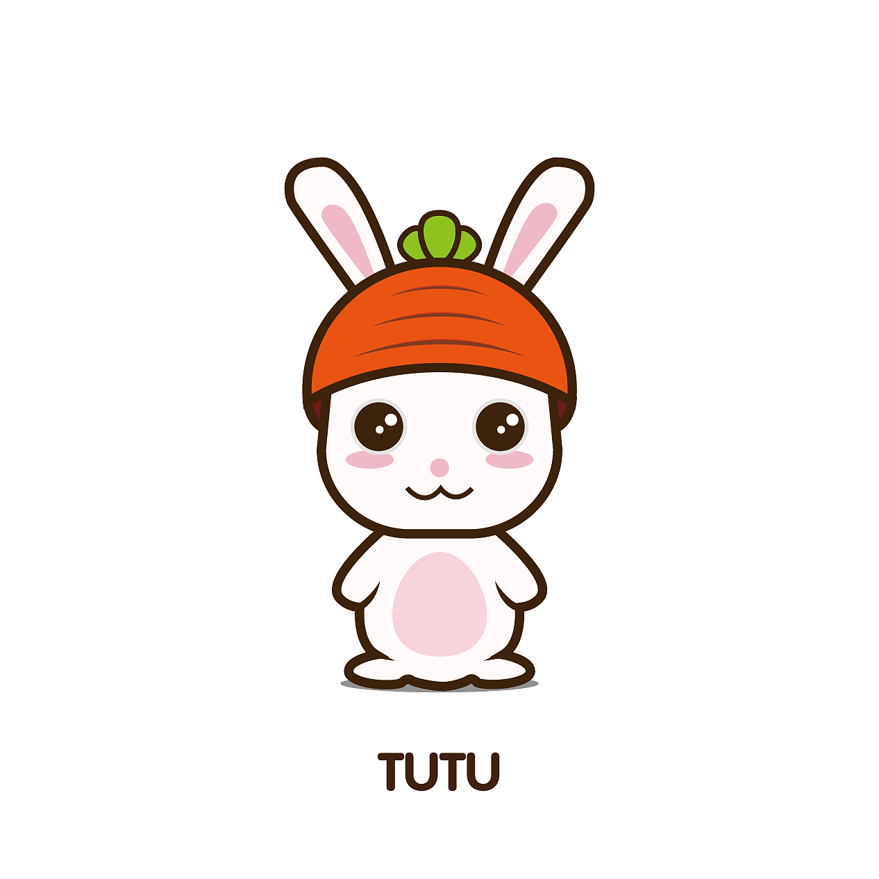 雪兔金服tutu卡通头像吉祥物三折页单页金融行业胡萝卜兔子