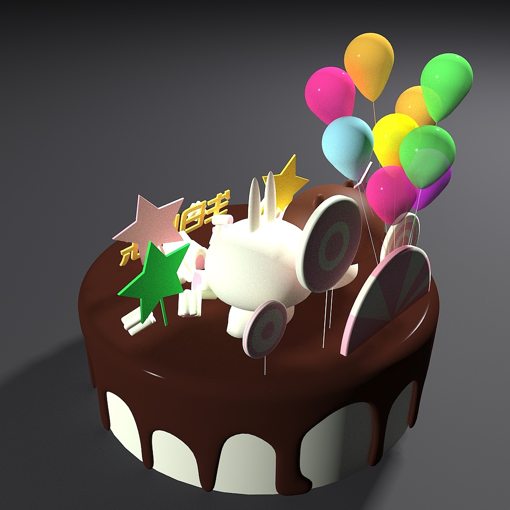 3D蛋糕模型|三维|其他三维|顾海之城 - 原创作品 - 站酷 (ZCOOL)