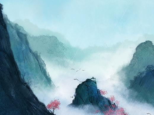 山中桃花