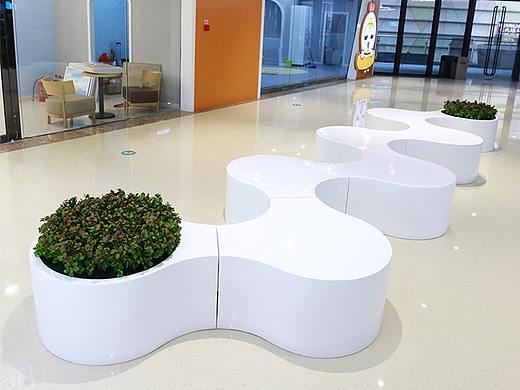 玻璃钢花瓣拼接座椅