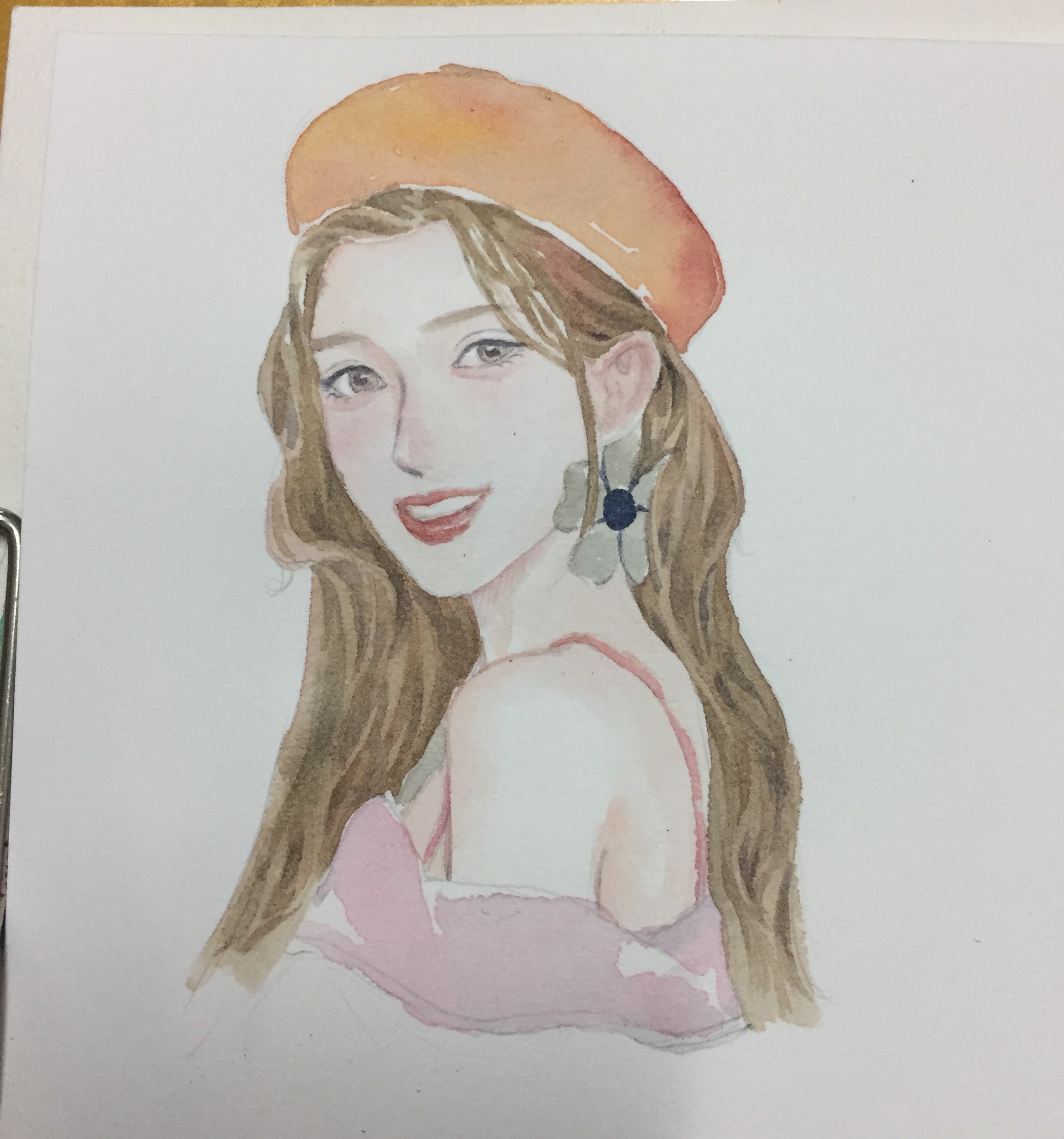 水彩女生头像练习