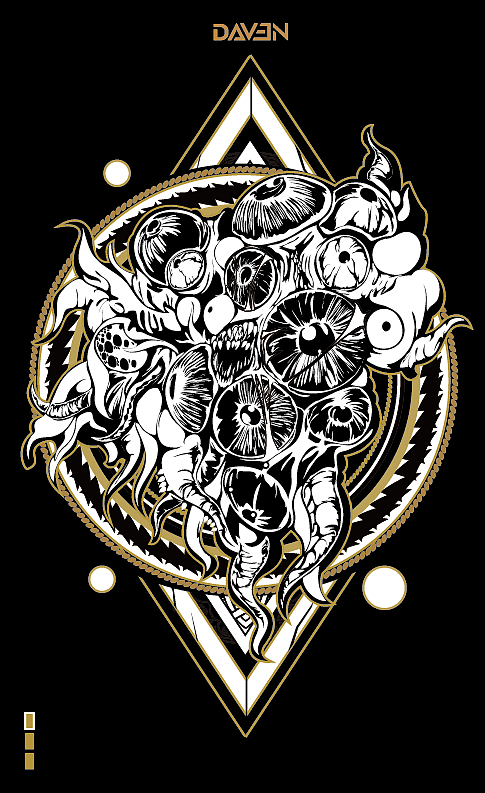 ＃非黑即白＃ 克苏鲁神话（图ZNzcwMTA2MTY=） - 新锐潮流插画 - 站酷设计师大瘟原创素材 - 站酷ZCOOL