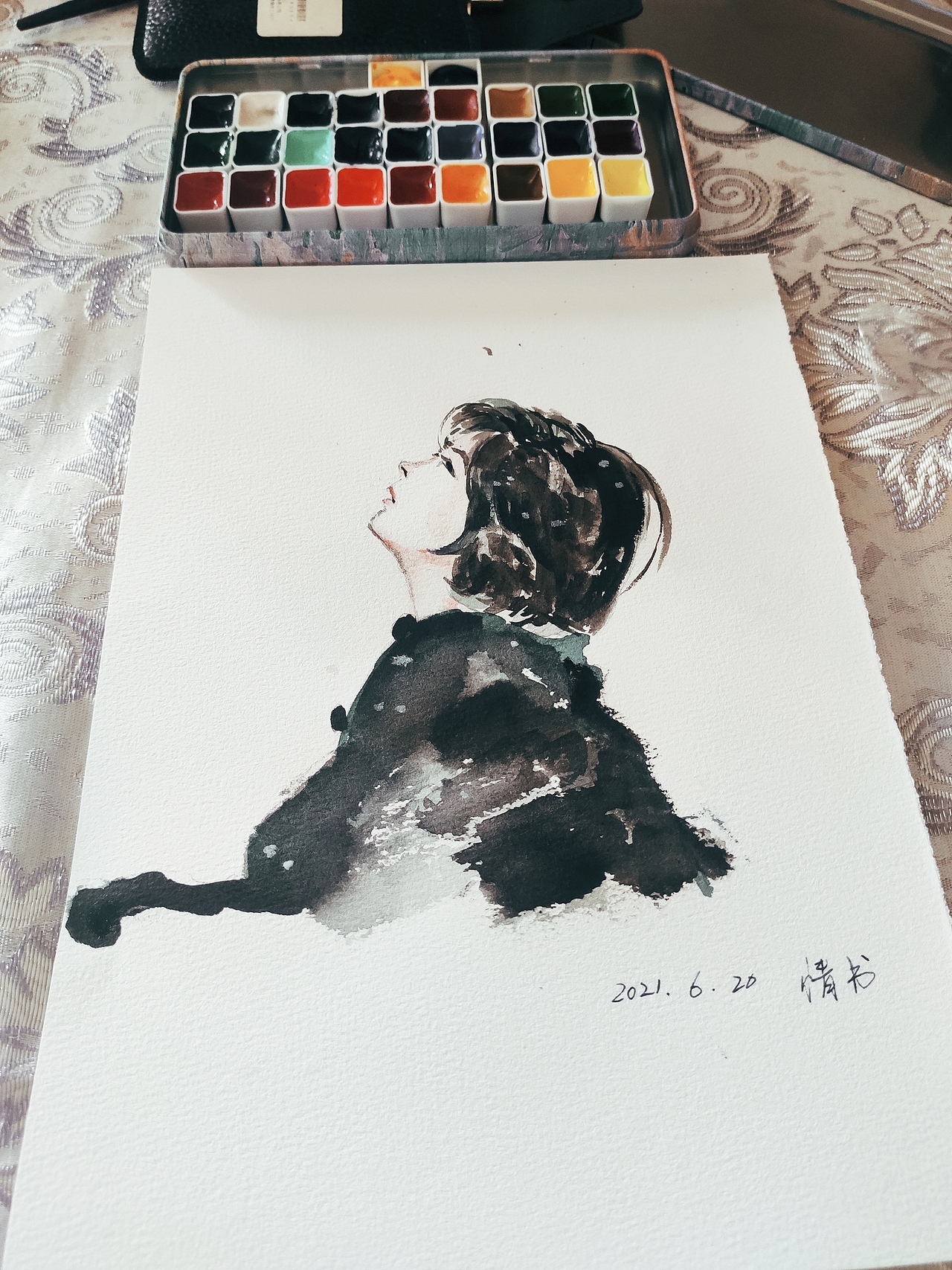 【水彩】《情书》水彩临摹（图ZMjYwOTA0OTU2） - 创作习作 - 站酷设计师Z338379310原创素材 - 站酷ZCOOL