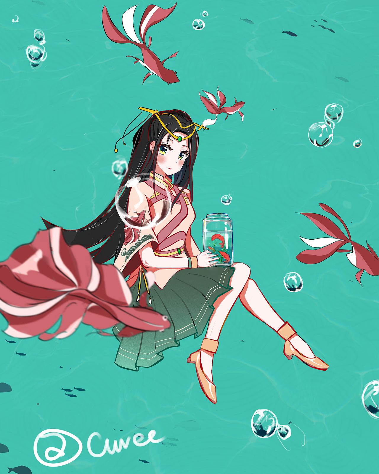 流水纹凌语少女（图ZMjI2OTIyNTc2） - 创作习作 - 站酷设计师神萘川原创素材 - 站酷ZCOOL