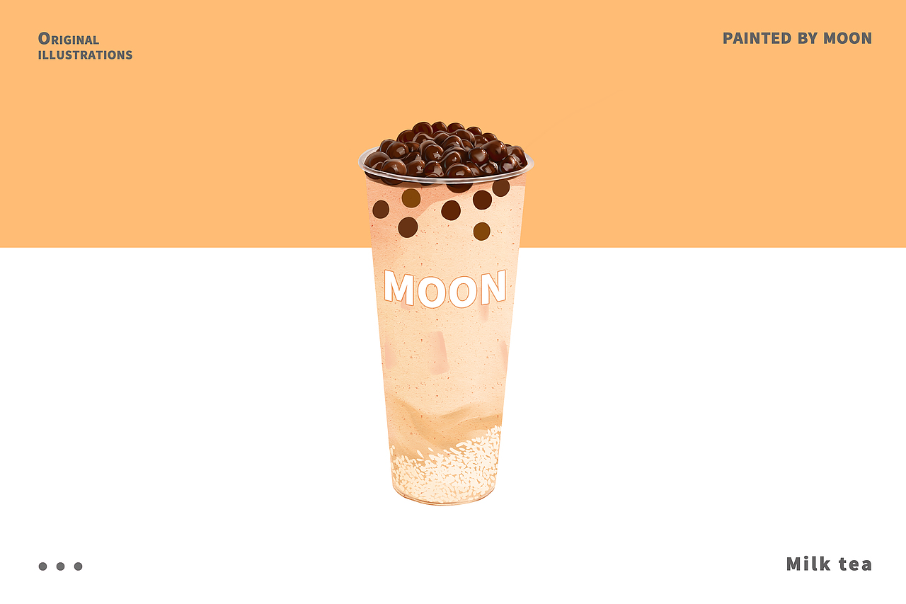 奶茶/果茶手绘插画