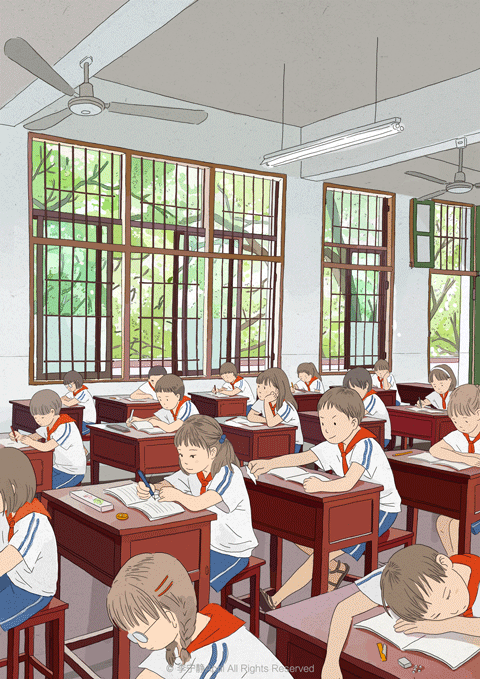 夏天－动态插画（图ZNTU4ODE3OTI=） - 创作习作 - 站酷设计师李宁静april原创素材 - 站酷ZCOOL