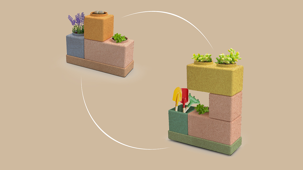 秸秆 积木模块化 种植器