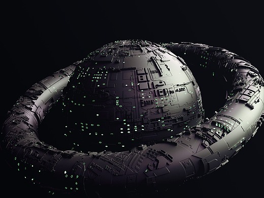 【c4d】科技感十足的机械星球