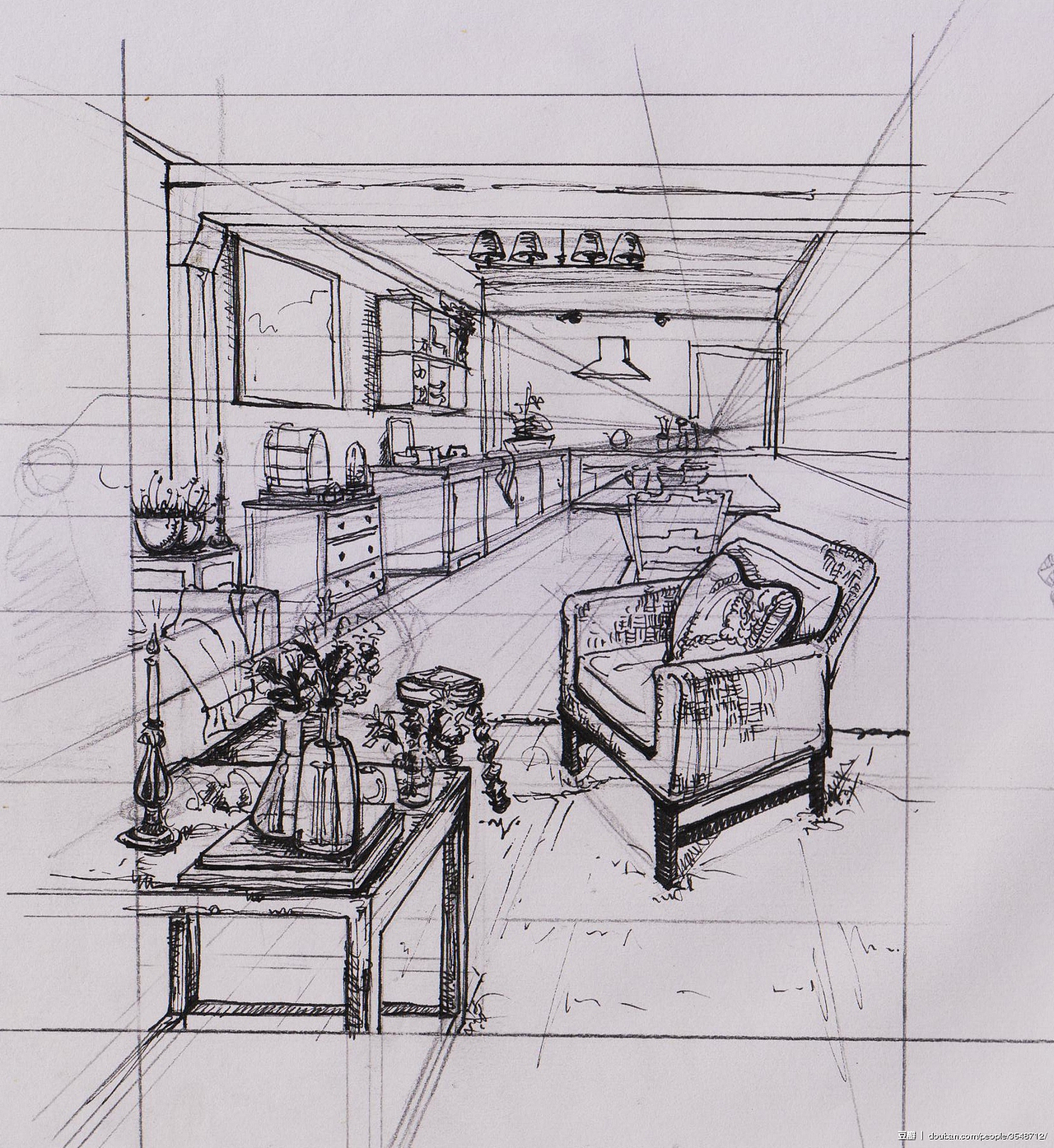 手绘场景室内啊室外啊画着玩