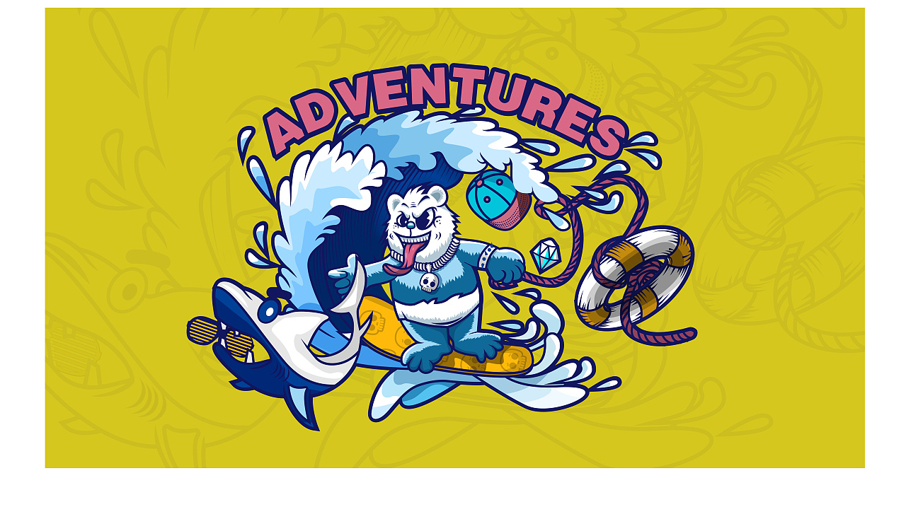 练习的一幅小潮流插画