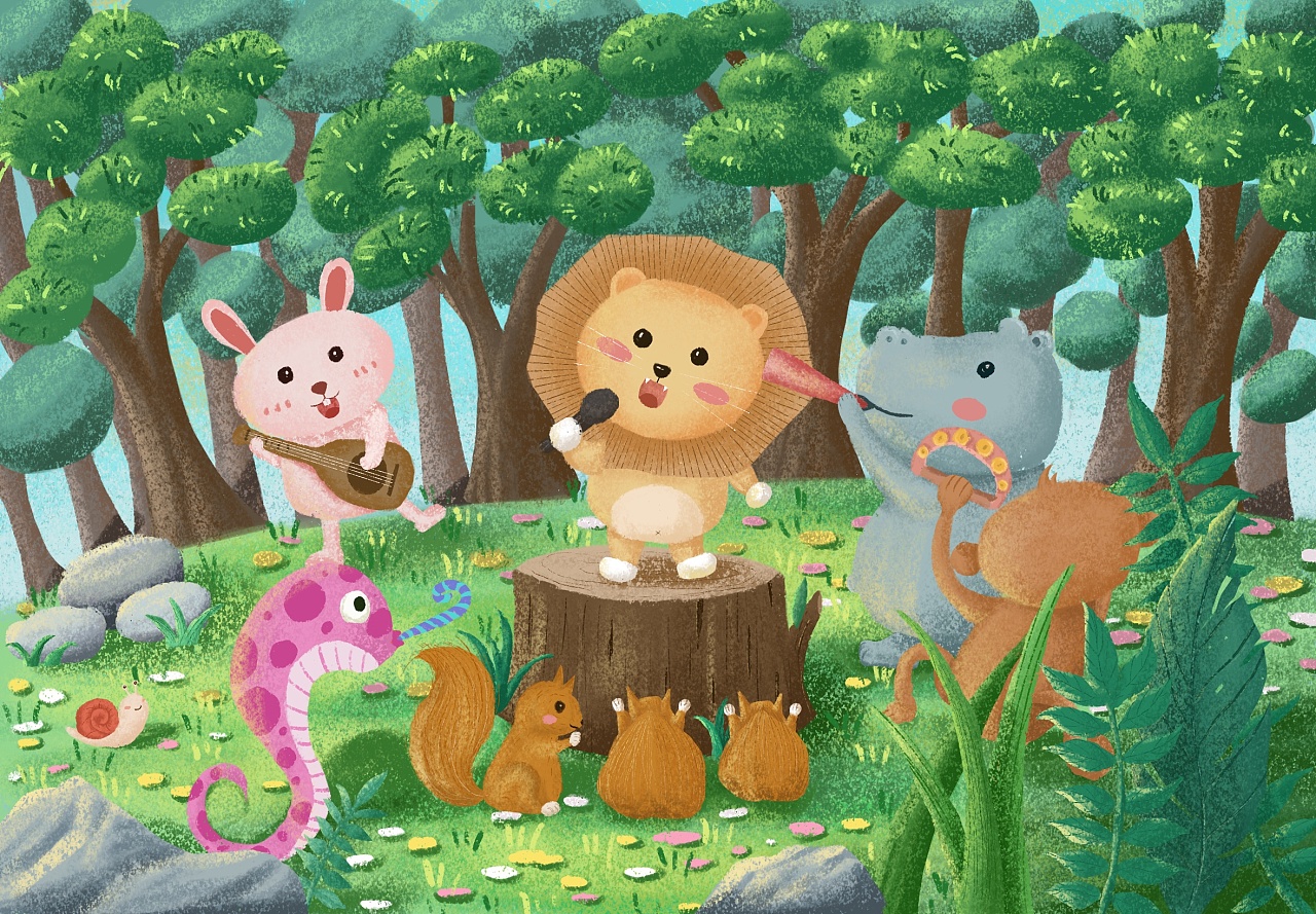 森林文艺演出—-儿插绘本