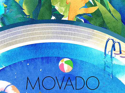 腕表品牌MOVADO插画合作