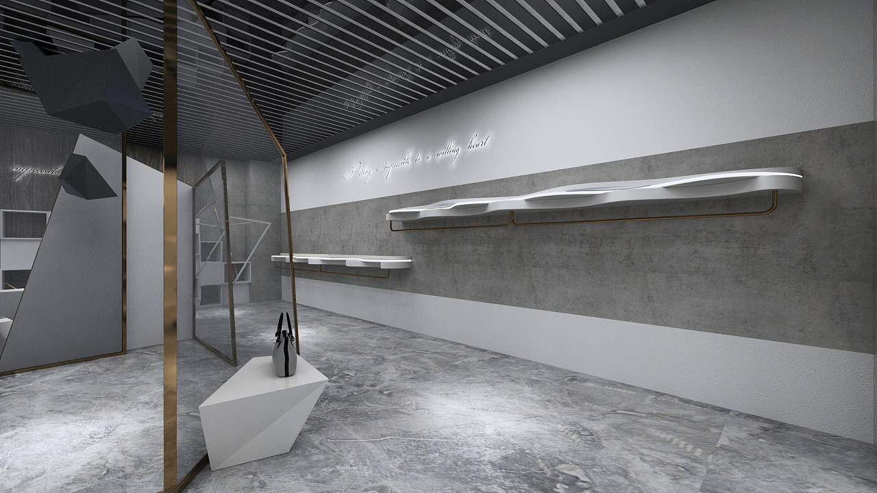 店铺工装设计 展会展厅展览3d设计效果图效果