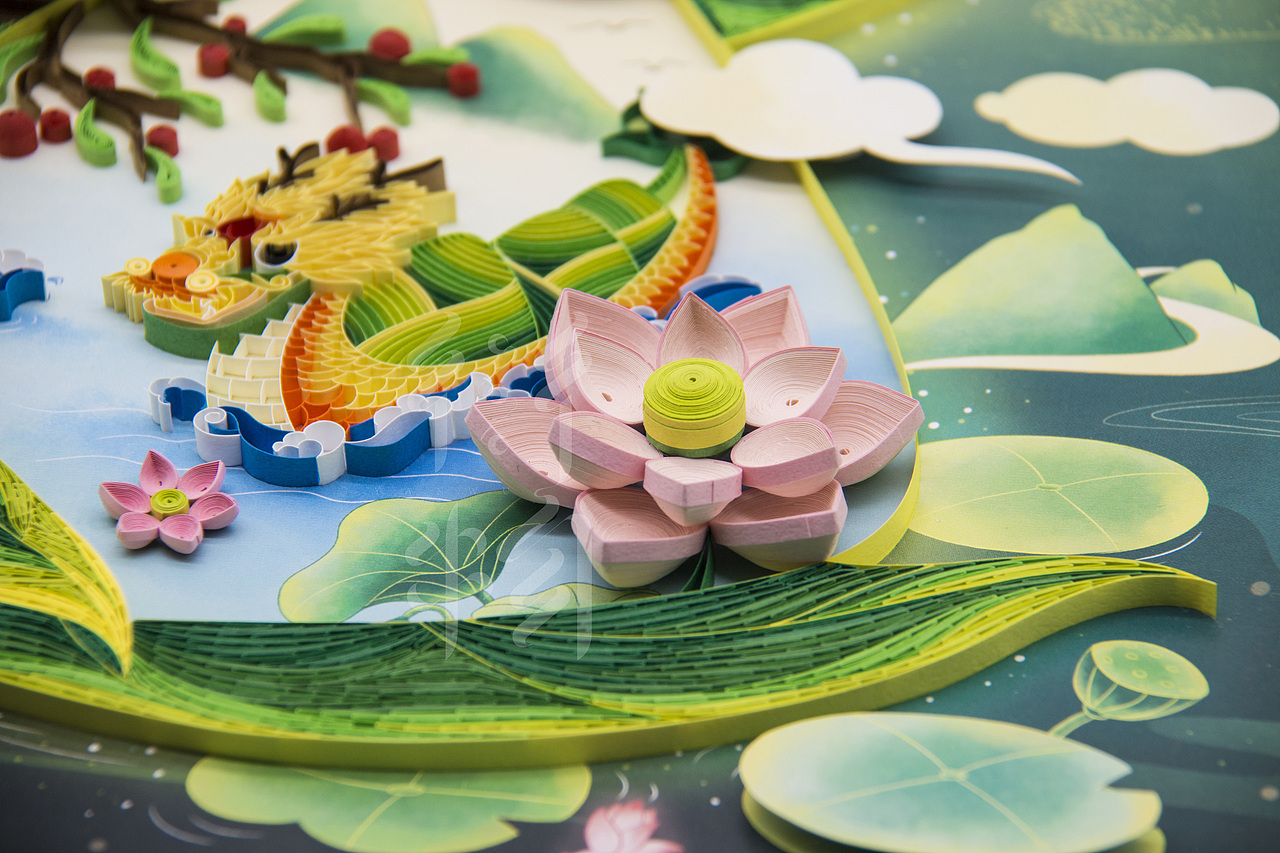 衍物 - 《棕意》端午节主图衍纸装饰画（图ZMjUzNzc2MTky） - 其他手工艺 - 站酷设计师黎凯泉原创素材 - 站酷ZCOOL