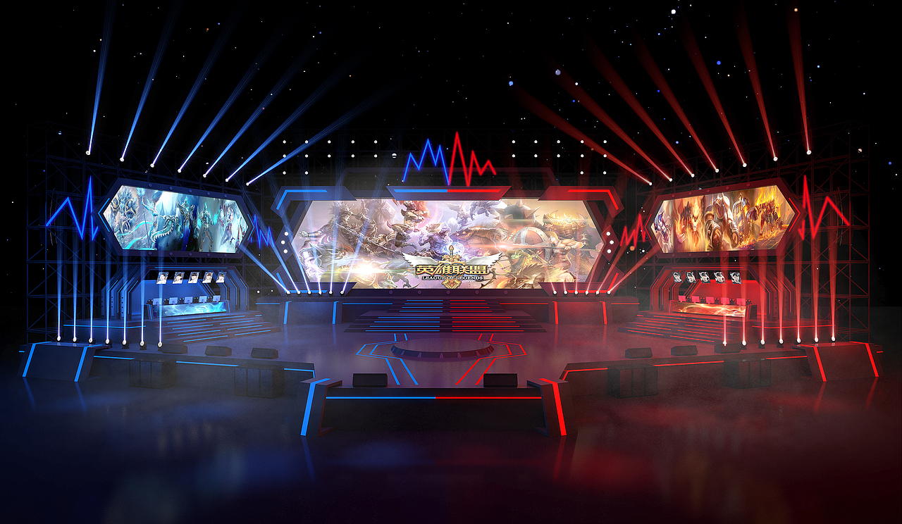 英雄联盟竞技舞台（图ZMTQ4ODMyOTc2） - 舞台美术 - 站酷设计师BLACK丶SKY原创素材 - 站酷ZCOOL
