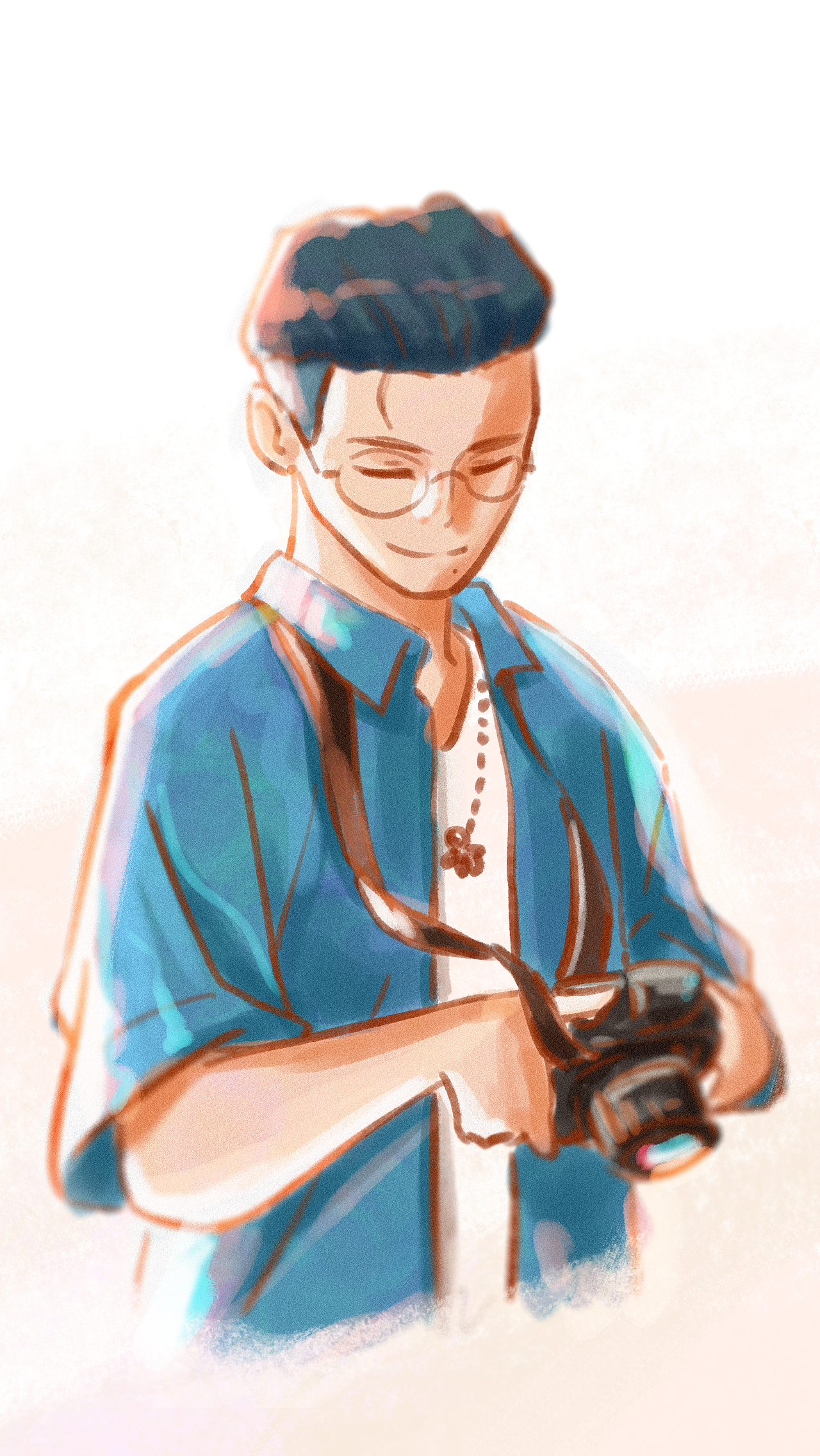 摸摸鱼，画头像啦~