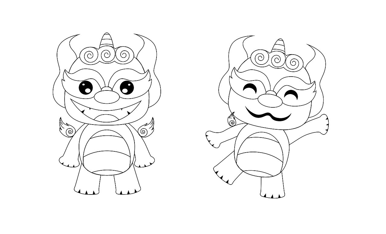 獬豸吉祥物设计