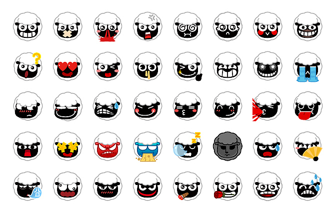 小年羊emoji表情60粒