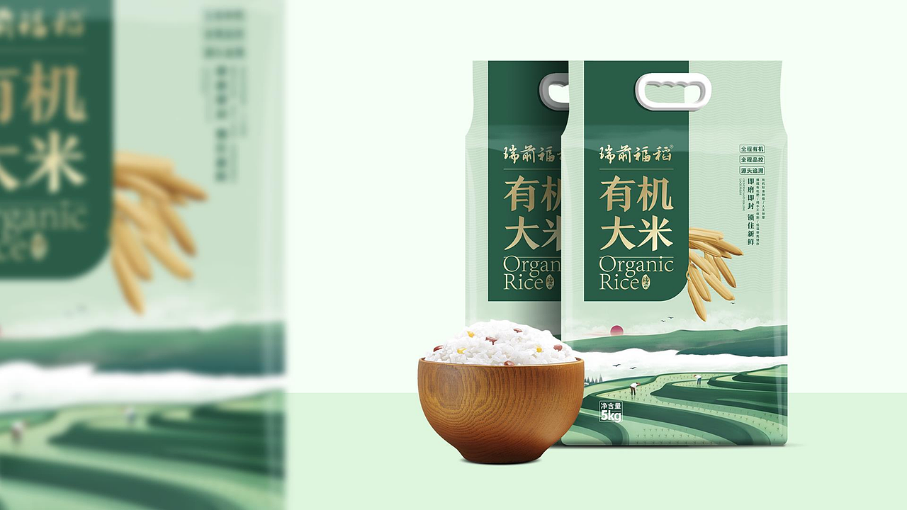 《瑞前福稻》江西大米系列（图ZMjQ4NTAyMTcy） - 包装 - 站酷设计师知耕品牌策划原创素材 - 站酷ZCOOL