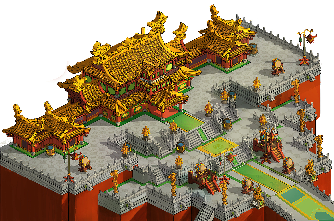 皇宫,45°,简略过程图