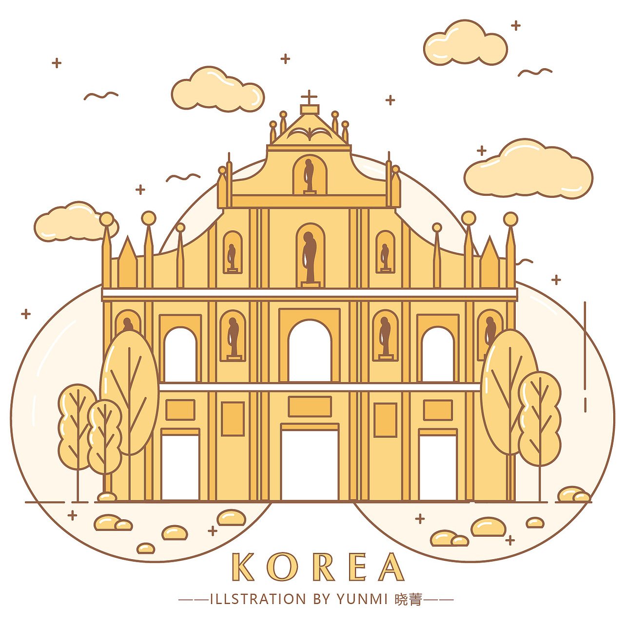 原创插画|扁平系列九座城（图ZMTkzMTg1NDM2） - 创作习作 - 站酷设计师yunmi晓菁原创素材 - 站酷ZCOOL