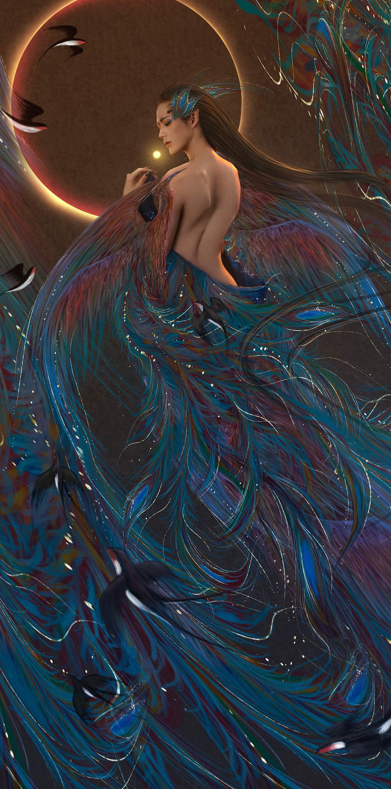 山海经上古异兽青鸾神鸟