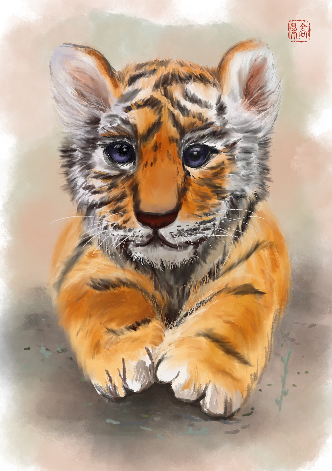 虎年画个小脑斧（图ZMjgwMTA4MjI4） - 创作习作 - 站酷设计师ggfreed原创素材 - 站酷ZCOOL