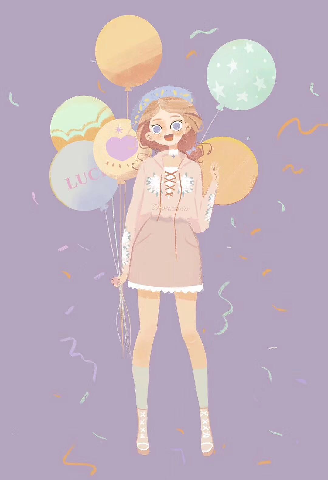 少女风格插画练习