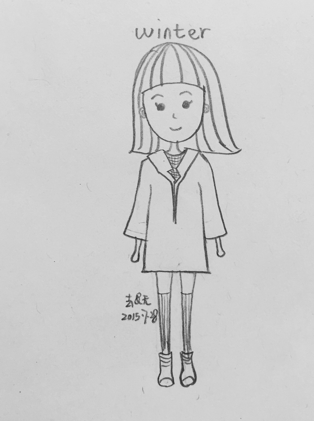 可爱的小人儿—简笔画