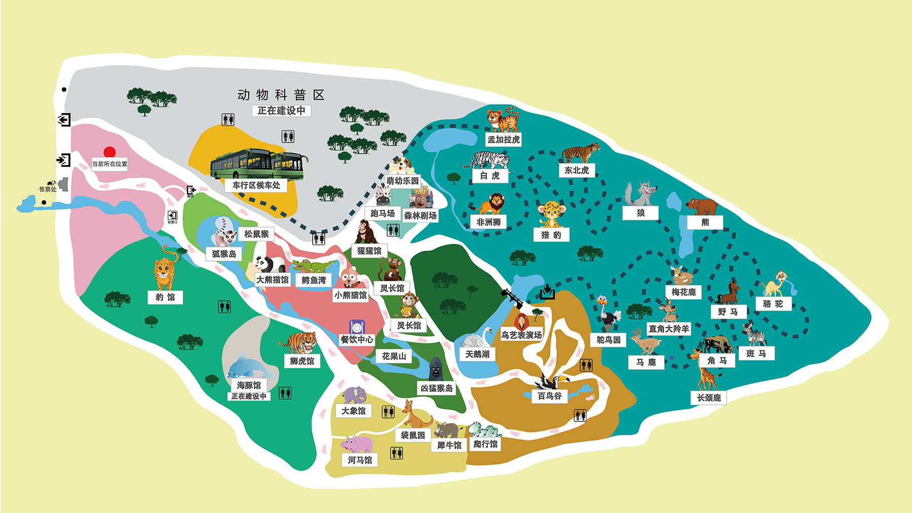 温州动物园地图平面图图片