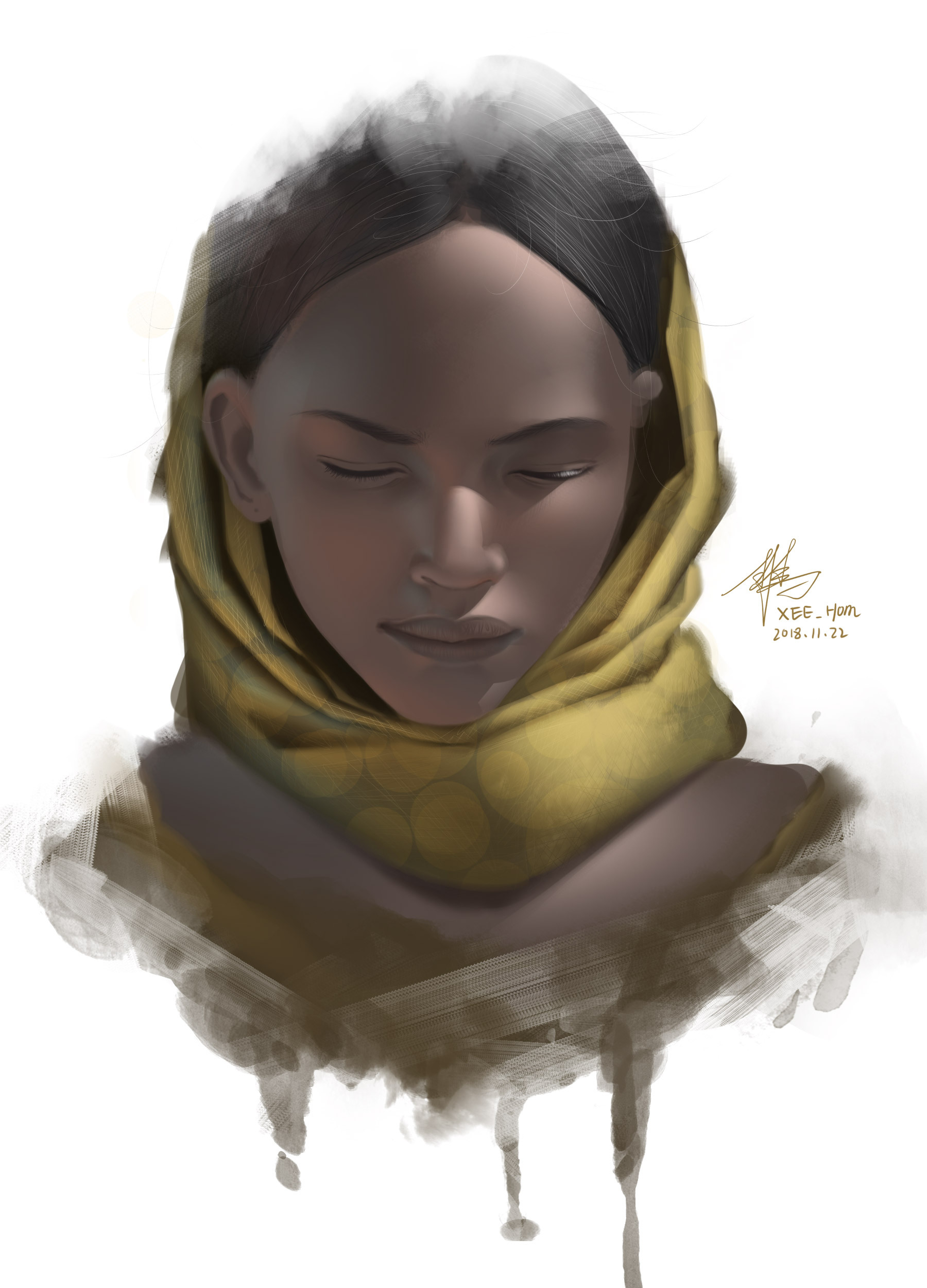 真人照片临摹,光影练习