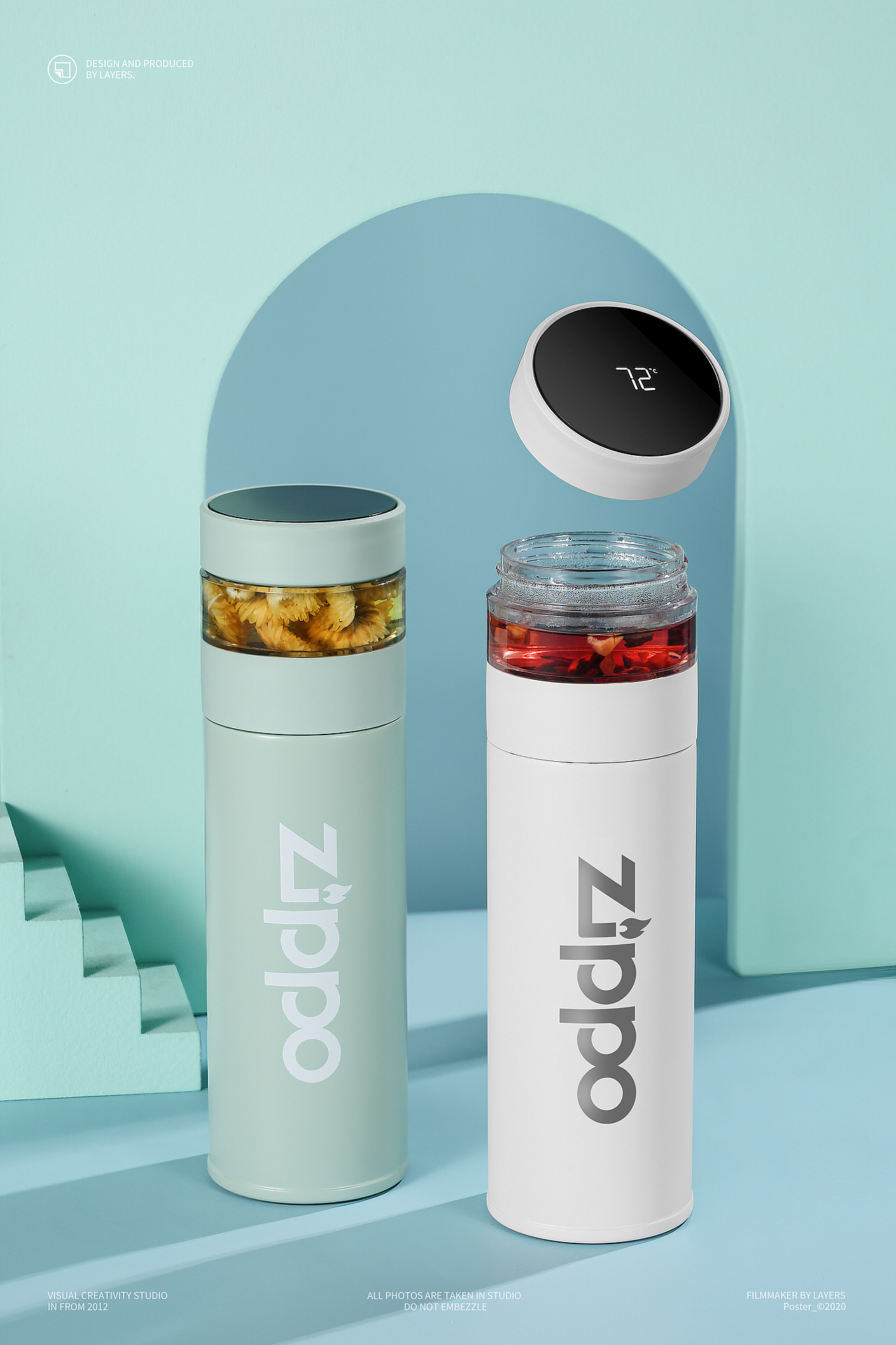 泡茶大师zippo保温杯拍摄