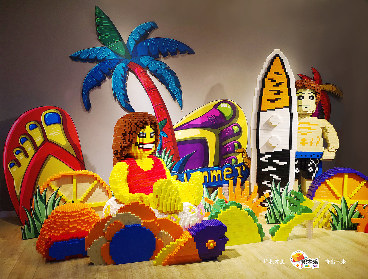 乐高积木美陈热带风（图ZMjY2NDU1OTI4） - 手办/模玩 - 站酷设计师积木派原创素材 - 站酷ZCOOL