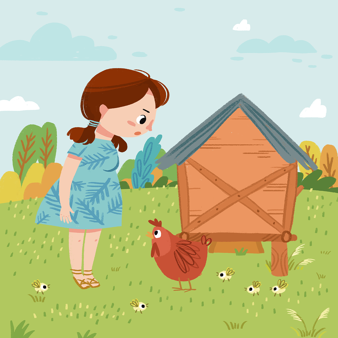 农场的故事（图ZMTI5NDQ4MTcy） - 儿童插画 - 站酷设计师大福wo原创素材 - 站酷ZCOOL