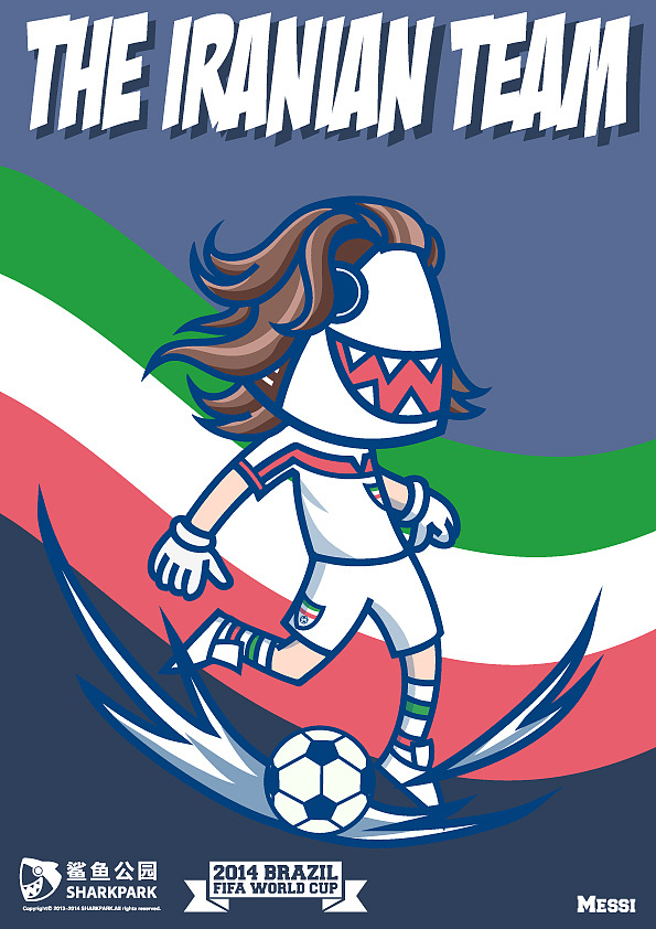 【鲨鱼公园】2014巴西世界杯32强插画海报（图ZMTcwNjgyODQ=） - 短篇/格漫 - 站酷设计师我是小小鲨原创素材 - 站酷ZCOOL